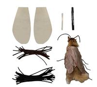 Vllold Cockroach Costume for Cats - Funny Cat Costume,Dress up Craft Pet Supplies Wings Antenna Set for Kitten Outdoor Activities Festival Holiday Cosplay Party Decoration