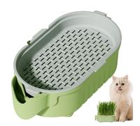 Vllold Hydroponic Cat Grass Pot - Cat Grass Planting Tray Cute Hydroponic Box | Window Sill Garden Courtyard Soil-Less Watering Solution for Animal Lovers