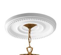 Vllold Medallion for Light Fixture | Ceiling Fan Lampshade Round Decoration,PU Rose Molding Trim Board for Lighting Home Bedroom Living Room Wall