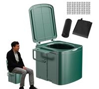 Vllold Portable Toilet - Foldable Portable Toilet with Ergonomic Handle | Heavy Duty Compact Training Seat for Kids Adults Car Rv Beach Hiking Boating Travel