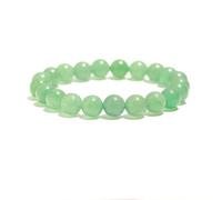 VLNET | 6mm or 8mm Natural Aventurine Stone Elastic Bracelet | Properties: Emotional Healing, Wellness & Harmony | One Size Adjustable, Taglia Unica, Stone, Aventurine