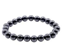 VLNET | 6mm or 8mm Natural Black Onyx Stone Stretch Bracelet | Emotional Strength, Protection, Courage | One Size Adjustable, Taglia Unica, Stone, Onyx