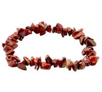VLNET | Elastic Bracelet with Natural Red Jasper Stone | Properties: Purifying, Detoxifying Properties, Helps Regain Balance and Rooting | One Size Adjustable | Unisex