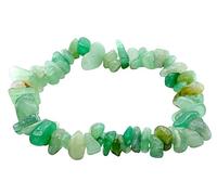 VLNET ® | Elastic Bracelet with Natural Stone Indian Green Aventurine | Properties: Good Luck Charm, Helps in Times of Change | One Size Adjustable | Unisex