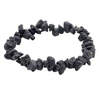 VLNET ® | Indonesian Black Lava Natural Stone Stretch Bracelet | Properties: Helps Develop Positive Thoughts and Find Serenity | Stone of Courage | Unique Size | Unisex