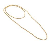 VLNET ® Long necklace with small balls and nuggets made of brass, length 1 m, can be worn in multiple strands or as a bracelet, handmade