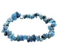 VLNET ® Madagascar Apatite Natural Stone Elastic Bracelet | Properties: Reduces Inflammation and Balances | One Size Adjustable | Unisex