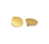 Vlnet Maxi Badge Irregular Shape Stud Earrings Brass 100% Recycled DD16159