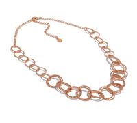 VLNET Maxi necklace, braiding concentric elements, rose gold, handmade, length 48 + 6.5 cm