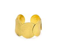 VLNET Round wrap bracelet, open bracelet, geometric design, hand-made in hammer look, recycled brass, DD11153