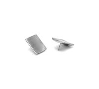 Vlnet | Square Rectangular Stud Earrings | 100% Recycled Aluminium | Handmade | Nickel Tested