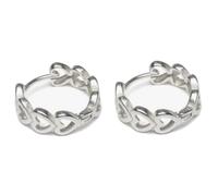 Vlnet | Vestopazzo Small Multi Heart Stud Earrings | Small Ring Made of Many Hearts | Silver Plated | Handcrafted | Nickel Tested