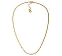 VLNET Vestopazzo Snake Chain Thin, Bold, Minimal, Flat, Gold-Plated Steel, Handmade, Taglia unica, Alloy Steel, No Gemstone
