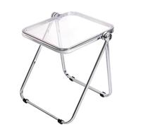 VLOBAOM Simple Acrylic Folding Table Transparent Sofa End Table Coffee Table Nightstand Small Desk Rectangle Side TableClear,15.7" Dx13.8 Wx17.3 H