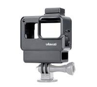 Vlog Case Action Camera Housing Shell Vlogging Cage Frame with Cold Shoe Mount Compatible with GoPro Hero 7 6 5 Black for External Microphone & Pro 3.5mm Mic Adapter