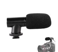 Vlog Microphone - For Camera, Live Conference Microphone | Windproof Mobile Recording Microphone, Black Mobile Phone, Microphone