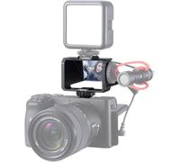 Vlog Reverse Mirror for Screen Reflection for Sony A6000/A6300/A6500 Cold Shoe Bracket Microphone Mount for Fujifilm XT2 XT3 XT20 XT30 Canon Panasonic GX85 Nikon Z6 Z7- R031
