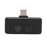 Vlog Video Recording Microphone AI Noise Cancelling Type C Double Mic Mini Phone Microphone High Fidelity Omnidirectional Sound Capture for Video Recording Podcasting ABS Black 1 (Black)