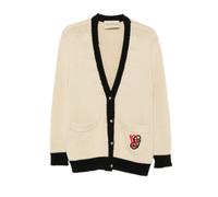VLogo-embroidery V-neck Cardigan - female - Valentino - Cardigans - Beige - S - Knitwear S