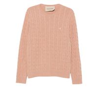 VLogo Signature Cable-Knit Jumper - male - Valentino - Round-neck Knitwear - Pink - M - Knitwear M