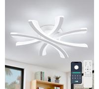 Vloitgol Modern Dimmable Ceiling Lights LED, 3000K - 6000K 30W 50cm, Acrylic Flower Design, White led Ceiling Light with Remote Control for LivingRoom Bedroom Corridor Aisle Hallway Kitchen Indoor