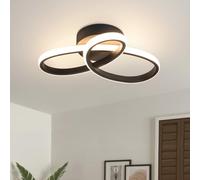 Vloitgol Modern LED Ceiling Light, 30W Black Modern Ceiling Lights Fixture LED for Living Room Bedroom Corridor Aisle Hallway Lights Indoor lamp Warm White Lihgt 3000K