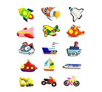 VLOOK Refrigerator Magnets for Toddlers - Cartoon Vehicle Cute Magnets for Baby & Kids