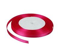 vLoveLife 25 Yards 6mm 1/4" Fuchsia Pink Satin Ribbon Reel Roll Fabric Party Home Wedding Decor Gift Wrapping Packing Craft DIY Material Supplies