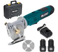 VLOXO Cordless Electric Scissors Industrial Rotary Cutter 90mm Blade Diameter 33mm Max Cutting Thickness Powerful Rotary Cutter for Fabric, Carpet, Leather, Felt with Replacement Blade