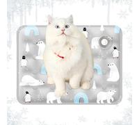 VLQXKDPOI Dog cooling pad, Cooling Mat - Self-Cooling Pet Pad, Waterproof Cold Blanket | Summer Kennel Liner, Reusable Bed Insert, Heat Imaging Surfaces, Indoor and Travel for Dogs(O)
