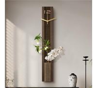 VLQXKDPOI Wall clock,Large Decorative Clock, Battery Operated Silent Hanging Clocks, Versatile Wall-Mounted Art Decor for Living Room, Bedroom, Office, Entrance 5.9x39.4in(Brown A)(Brown C)