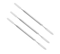 VLRBFDOI 3 Pcs Dental Cement Spatula Dental Mixing Spatula, Double Ended Wax Mixing Carvers Stainless Steel Lab Sculpting Instruments,Silver
