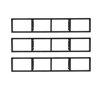 VLRBFDOI Black,Wall Mount 34 Inch Media Storage Rack, 3Pcs DVD Shelves Wall Mount Media Storage Rack DVD CD Organizer Metal Shelf and Video Game Organizer