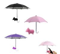 vlrbfl Tiny Umbrella Phone Holder, 3pcs Phone Umbrella for Sun, Phone Umbrella Suction Cup Stand, Mini Umbrella for Phone, Umbrella for Phone with Universal Piggy Suction Cup Stand (#01)