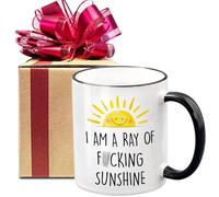 VLUG Funny Birthday Mug Gifts for Women Men - I'm a Ray of Sunshine Mug Office Gifts for Coworkers, Sarcastic White Elephant Mothers Day Christmas Gift for Adults Friends-304