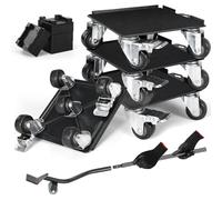 VLULBDB Heavy Movers with Wheels,Heavy Duty for Piano Pool Table afe Moving Equipment Double Bearings and Locks 360° Rotation Casters Load 2000 Lbs,(6.3x6.3 Black)