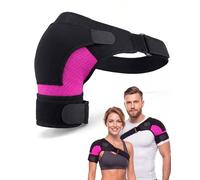 VLUNT Adjustable Shoulder Support Brace for Men Women Rotator Cuff Shoulder Brace for Left & Right Shoulder Compression Sleeve for Injury Prevention, Dislocated AC Joint, Tendonitis, Fracture, Sprain