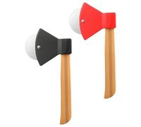 VLUNT Axe-Shaped Pizza Cutter Wheel with Wooden Handle 2 Pack