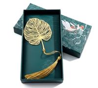 VLUNT Metal Bookmarks with Exquisite Gift Box (Gold Leaf)