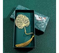 VLUNT Metal Bookmarks with Exquisite Gift Box, Vintage Hollow Leaf Bookmark for Women, Bookmark Present for Mum Wife Grandma Teacher Friends Book Lovers (Gold Leaf)