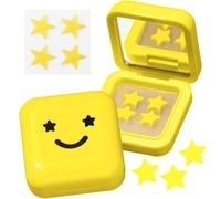 VLUVLA 64PCS Star Pimple Patches, Hydrocolloid Star Spot Patches for Face, Reduce Redness, Absorb Pus, Cute Star Shape, Gentle Skincare for All Skin Types (Yellow)