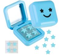 VLUVLA 64PCS Star Pimple Patches, Hydrocolloid Star Spot Patches for Face, Reduce Redness, Absorb Pus, Cute Star Shape, Gentle Skincare for All Skin Types (Blue)
