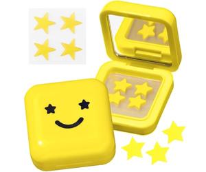 VLUVLA 64PCS Star Pimple Patches, Hydrocolloid Star Spot Patches for Face, Reduce Redness, Absorb Pus, Cute Star Shape, Gentle Skincare for All Skin Types (Yellow)