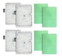 VLUVLA CF1 Filter Pack 4 Month, 9.5 * 7.2cm, Compatible for Interpet Internal CF1 Cartridge Filters, Fish Tank Filter Cartridges Kit for Aquarium (4 X Filter Cartridges, 4 X Algaway Pads)