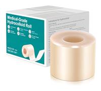 VLUVLA Hydrocolloid Roll 5cm x 5m, Self-Adhesive Hydrocolloid Dressing Tape, Waterproof & Breathable Bandages, Cut-to-Size Hydro-Colloid Plasters for Wound Care, Blisters, Acne, Minor Burns