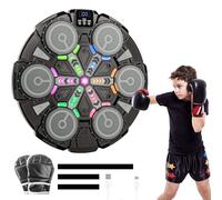 VLUVLA Music Boxing Machine,Wall-Mounted Bluetooth Boxing Machine, LED Score Display, 3 counting modes Rhythm Colorful Lights&Two-Player Battle, 11-Speed Rhythm Mode With Gloves for Kids Adults
