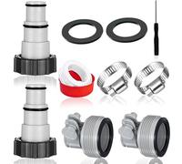 VLUVLA Pool Hose Connector Kit, 10-Piece Adapter Set for 1.25" & 1.5" Pool Hoses, Compatible with Filter Pumps, Chlorine Generators, Above Ground Pools, Leak-Free, Easy Installation