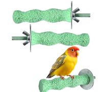 VLYX 2 Pcs Washable Bird Perch, Beak Grinding Stone & Nail Trimmer for Parrots and Small Bird Cage Accessories
