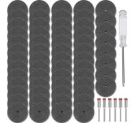 VLYX 60-Pack 1-1/4" Cutting Discs for Rotary Tools | Premium Fiberglass Reinforced Metal Cut-Off Wheels | with 6 x #402 Mandrels