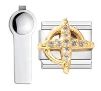 VLYX Gold Bracelet Pieces, Customizable Charms for Italian Chain Links, Designed for 9mm